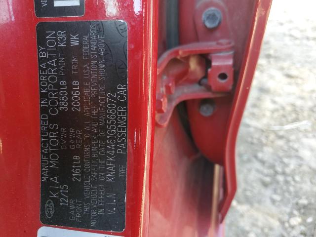 Photo 10 from auction – 2016 KIA FORTE LX with VIN KNAFK4A61G5568072