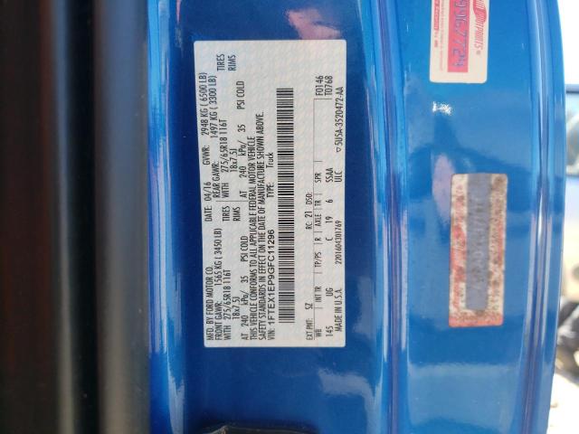 Photo 10 from auction – 2016 FORD F150 SUPER with VIN 1FTEX1EP9GFC11296