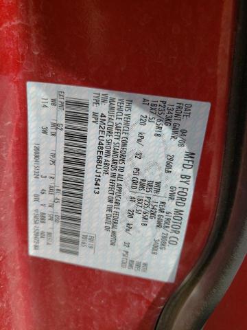 Photo 10 from auction – 2008 MERCURY MOUNTAINEE with VIN 4M2EU48E68UJ15413