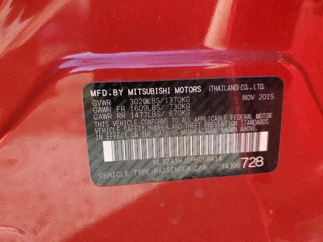 Photo 10 from auction – 2015 MITSUBISHI MIRAGE DE with VIN ML32A3HJ5FH058414