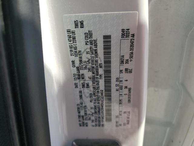 Photo 10 from auction – 2013 FORD ESCAPE SE with VIN 1FMCU0G94DUC23402