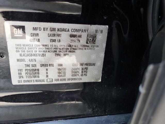 Photo 10 from auction – 2019 BUICK ENCORE PRE with VIN KL4CJASB4KB781251