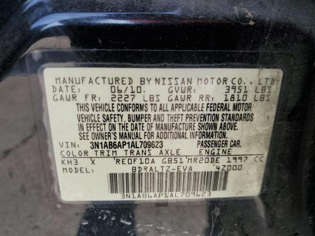 Photo 10 from auction – 2010 NISSAN SENTRA 2.0 with VIN 3N1AB6AP1AL709623