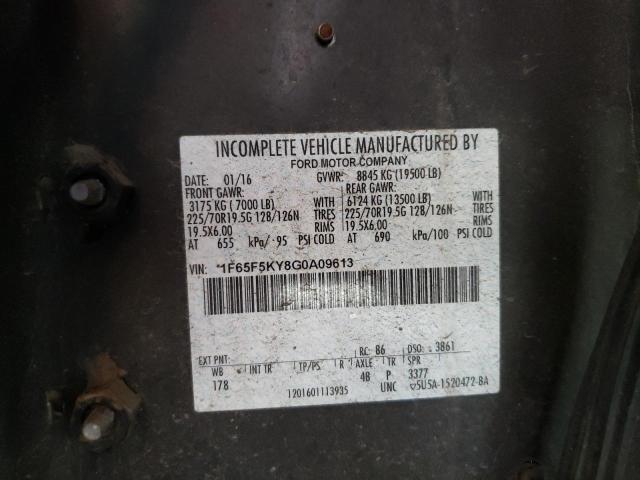 Photo 10 from auction – 2016 FORD F59 with VIN 1F65F5KY8G0A09613