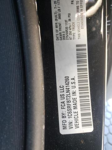 Photo 10 from auction – 2020 RAM 1500 BIG H with VIN 1C6SRFBT2LN414260