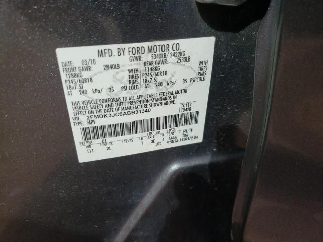 Photo 10 from auction – 2010 FORD EDGE SEL with VIN 2FMDK3JC6ABB31340