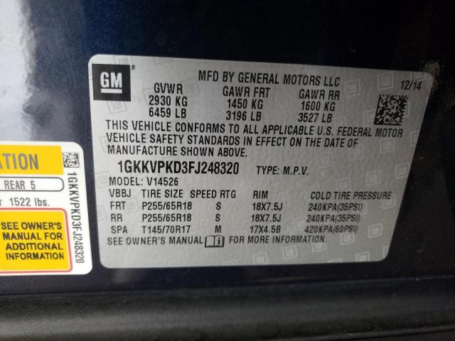 Photo 10 from auction – 2015 GMC ACADIA SLE with VIN 1GKKVPKD3FJ248320