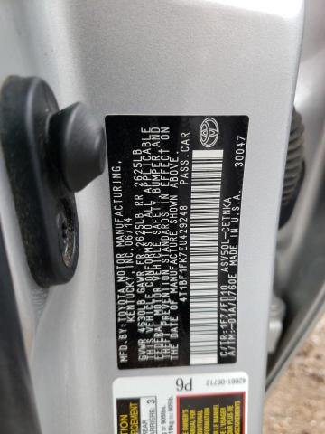 Photo 10 from auction – 2014 TOYOTA CAMRY L with VIN 4T1BF1FK7EU429248