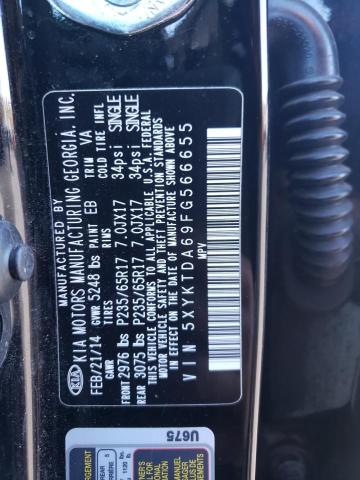 Photo 10 from auction – 2015 KIA SORENTO LX with VIN 5XYKTDA69FG566655