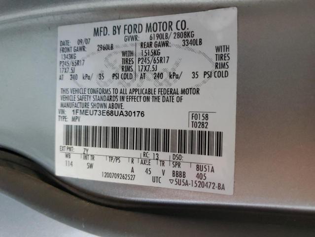 Photo 10 from auction – 2008 FORD EXPLORER X with VIN 1FMEU73E68UA30176