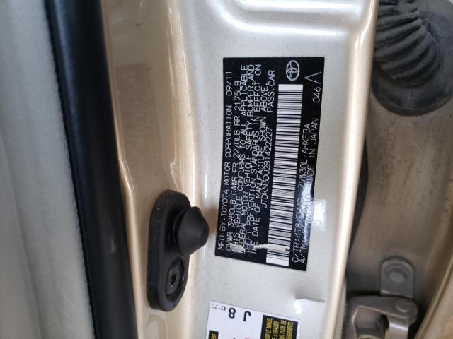 Photo 10 from auction – 2011 TOYOTA PRIUS with VIN JTDKN3DU2B1422227