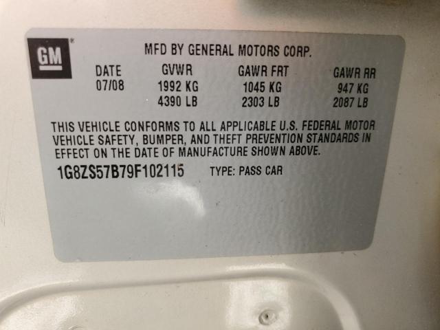 Photo 10 from auction – 2009 SATURN AURA XE with VIN 1G8ZS57B79F102115