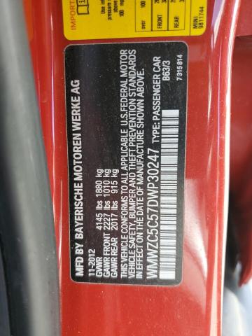 Photo 10 from auction – 2013 MINI COOPER S C with VIN WMWZC5C57DWP30247