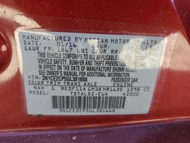 Photo 10 from auction – 2016 NISSAN VERSA NOTE with VIN 3N1CE2CP5GL381668