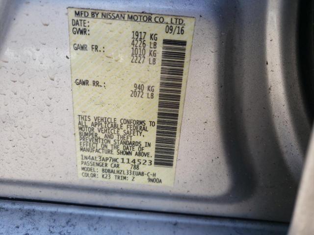 Photo 10 from auction – 2017 NISSAN ALTIMA 2.5 with VIN 1N4AL3AP7HC114523
