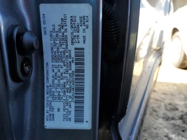 Photo 10 from auction – 2004 TOYOTA 4RUNNER SR with VIN JTEZU14R140037585