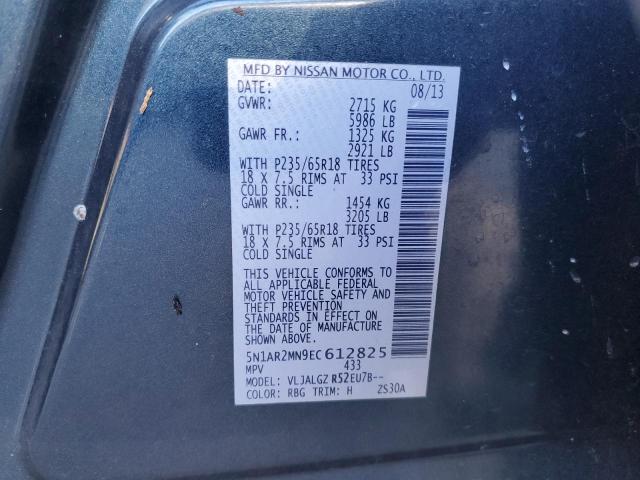 Photo 10 from auction – 2014 NISSAN PATHFINDER with VIN 5N1AR2MN9EC612825