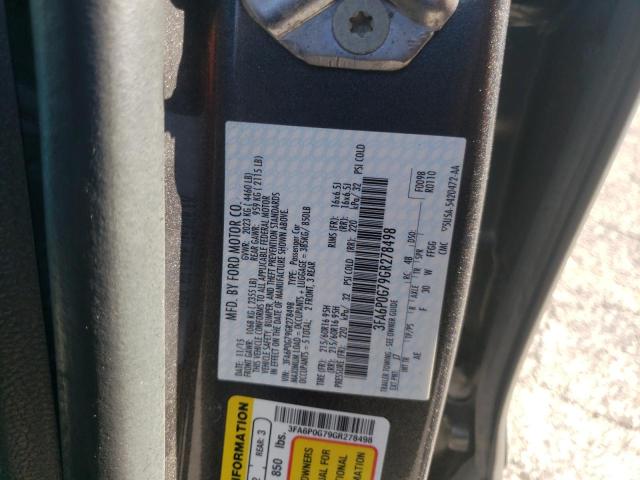 Photo 10 from auction – 2016 FORD FUSION S with VIN 3FA6P0G79GR278498