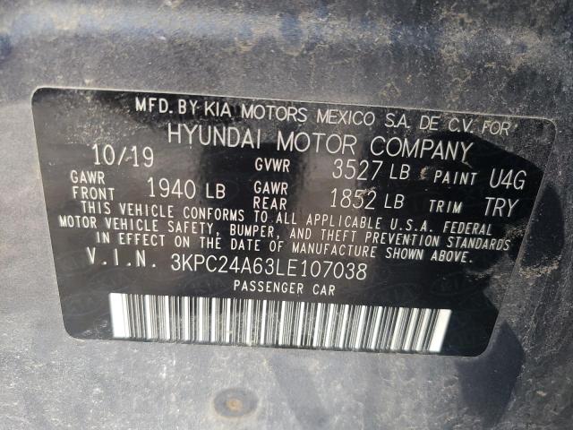 Photo 10 from auction – 2020 HYUNDAI ACCENT SE with VIN 3KPC24A63LE107038