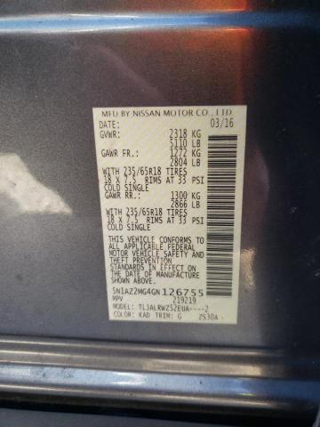 Photo 10 from auction – 2016 NISSAN MURANO S with VIN 5N1AZ2MG4GN126755