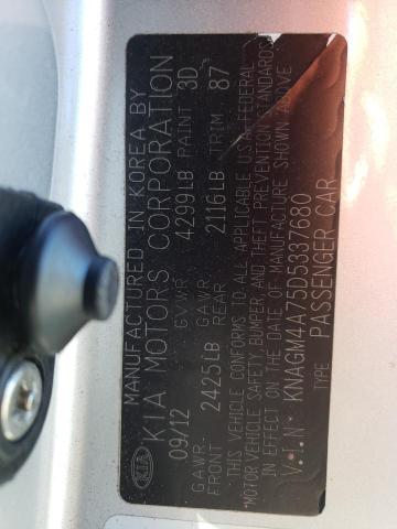 Photo 10 from auction – 2013 KIA OPTIMA LX with VIN KNAGM4A75D5337680