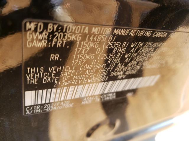 Photo 10 from auction – 2014 TOYOTA RAV4 XLE with VIN 2T3WFREV1EW085063