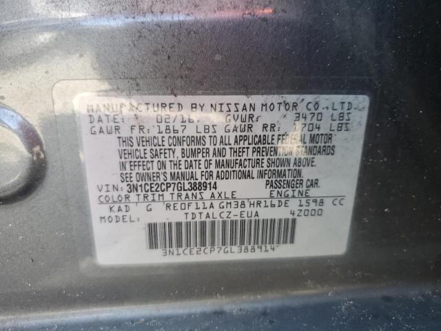 Photo 10 from auction – 2016 NISSAN VERSA NOTE with VIN 3N1CE2CP7GL388914