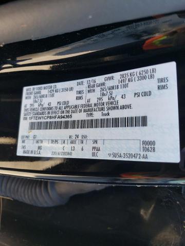 Photo 10 from auction – 2017 FORD F150 SUPER with VIN 1FTEW1CP8HFA94365