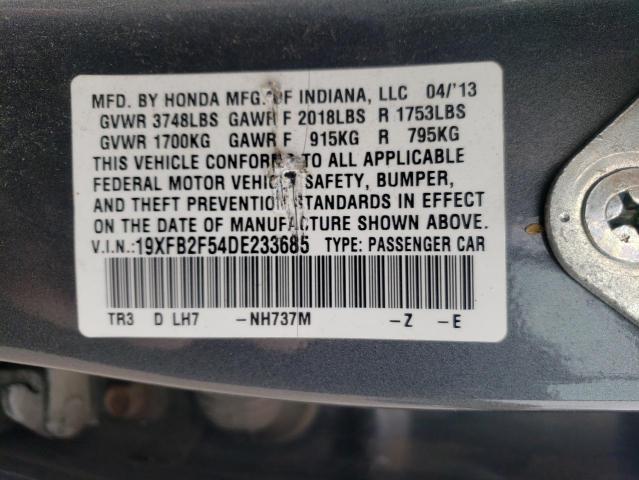 Photo 10 from auction – 2013 HONDA CIVIC LX with VIN 19XFB2F54DE233685