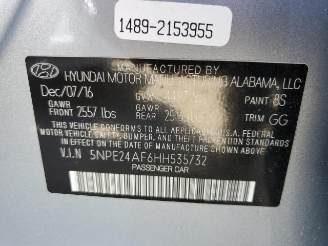 Photo 10 from auction – 2017 HYUNDAI SONATA SE with VIN 5NPE24AF6HH535732