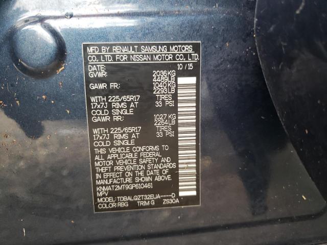 Photo 10 from auction – 2016 NISSAN ROGUE S with VIN KNMAT2MT9GP610461
