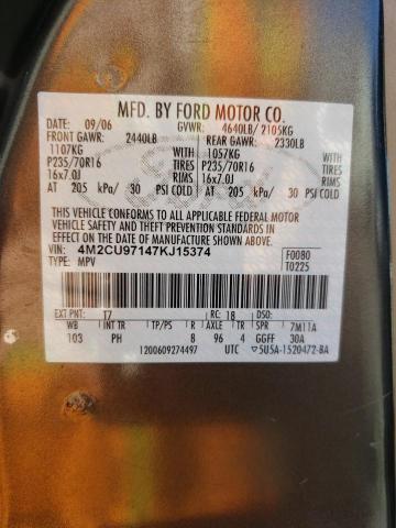 Photo 10 from auction – 2007 MERCURY MOUNTAINEE with VIN 4M2CU97147KJ15374