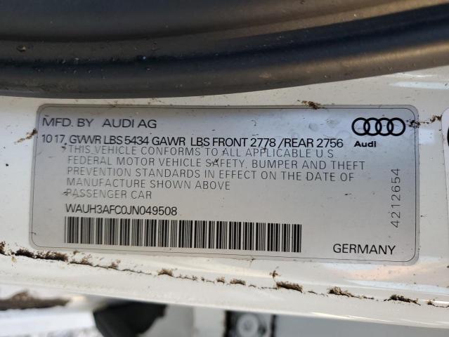 Photo 10 from auction – 2018 AUDI A6 PRESTIG with VIN WAUH3AFC0JN049508