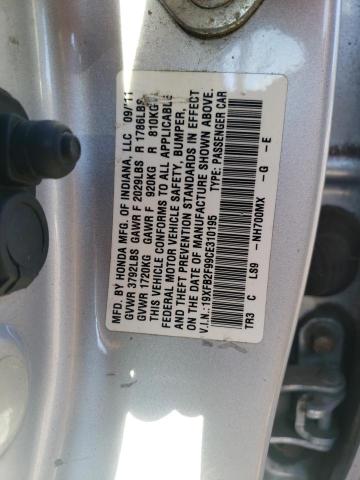 Photo 10 from auction – 2012 HONDA CIVIC EXL with VIN 19XFB2F99CE310195