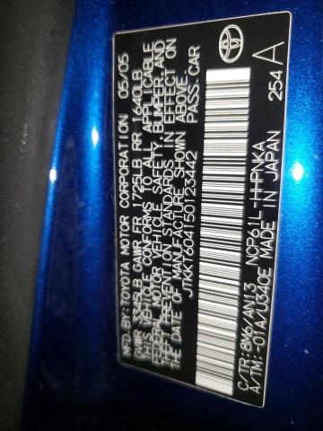 Photo 10 from auction – 2005 TOYOTA SCION XA with VIN JTKKT604150123442