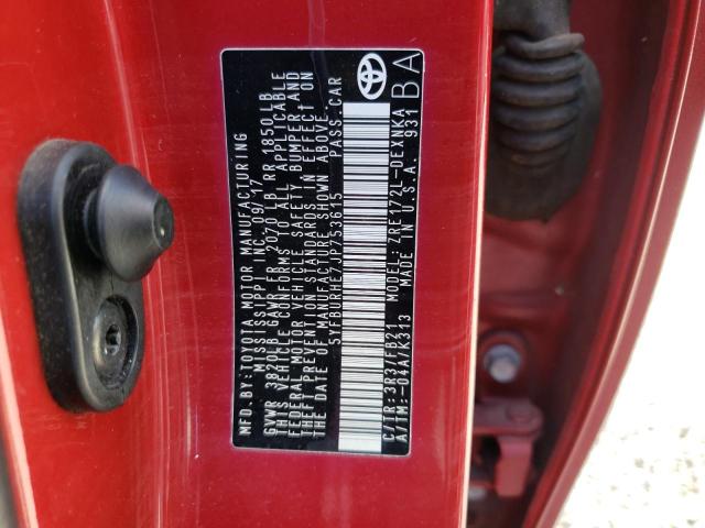 Photo 10 from auction – 2018 TOYOTA COROLLA L with VIN 5YFBURHE7JP753615