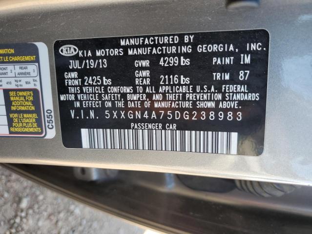 Photo 10 from auction – 2013 KIA OPTIMA EX with VIN 5XXGN4A75DG238983