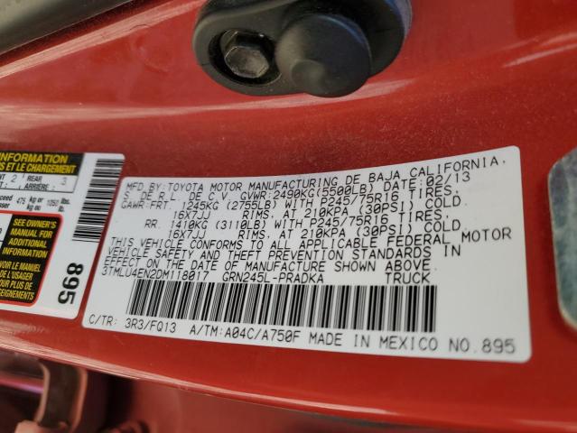 Photo 10 from auction – 2013 TOYOTA TACOMA DOU with VIN 3TMLU4EN2DM118017