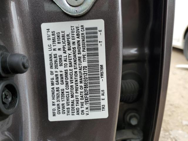 Photo 10 from auction – 2014 HONDA CIVIC EX with VIN 19XFB2F86EE013170