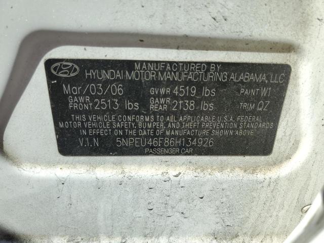 Photo 10 from auction – 2006 HYUNDAI SONATA GLS with VIN 5NPEU46F86H134926