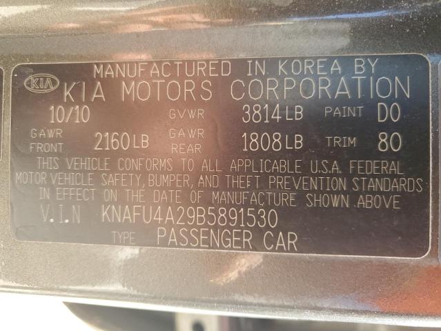 Photo 10 from auction – 2011 KIA FORTE EX with VIN KNAFU4A29B5891530