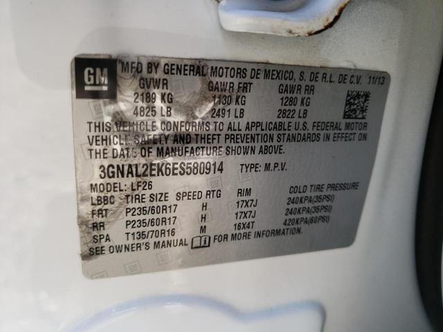 Photo 10 from auction – 2014 CHEVROLET CAPTIVA LS with VIN 3GNAL2EK6ES580914