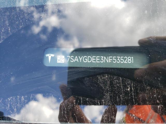 Photo 10 from auction – 2022 TESLA MODEL Y with VIN 7SAYGDEE3NF535281