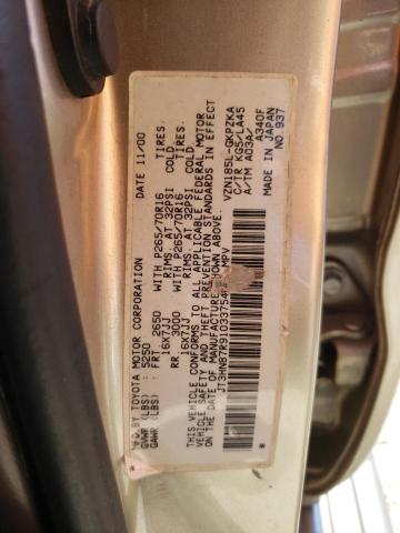 Photo 10 from auction – 2001 TOYOTA 4RUNNER LI with VIN JT3HN87R910337540