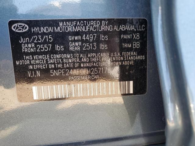 Photo 10 from auction – 2015 HYUNDAI SONATA SE with VIN 5NPE24AF0FH257178