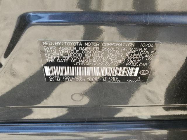 Foto 10 de la subasta – 2007 LEXUS ES 350 con VIN JTHBJ46G672062176