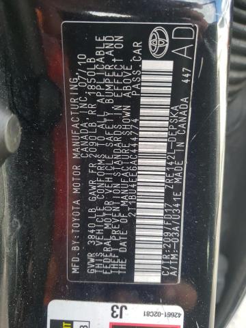Photo 10 from auction – 2010 TOYOTA COROLLA BA with VIN 2T1BU4EE6AC444774