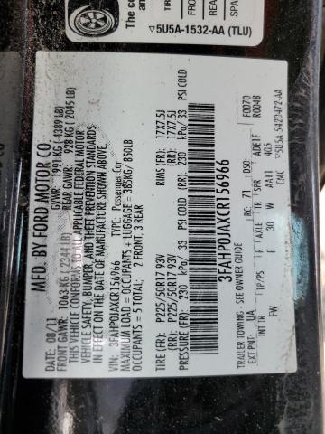 Photo 10 from auction – 2014 FORD FUSION SE with VIN 3FA6P0HD8ER194528