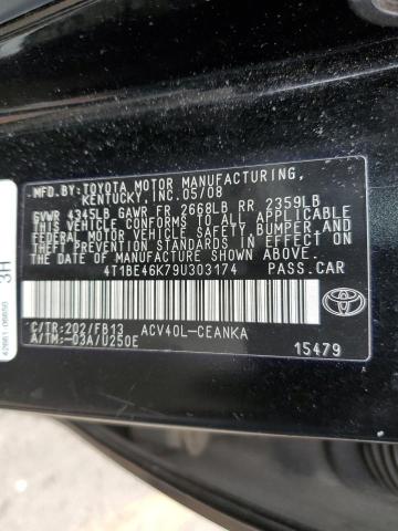 Photo 10 from auction – 2009 TOYOTA CAMRY BASE with VIN 4T1BE46K79U303174