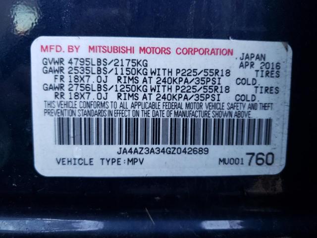 Photo 10 from auction – 2016 MITSUBISHI OUTLANDER with VIN JA4AZ3A34GZ042689